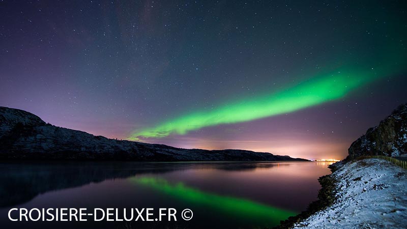 Une aurore boréale, à Kirkenes dans le nord de la Norvège