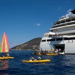 Seabourn Quest en Italie, activités nautiques (canoë)